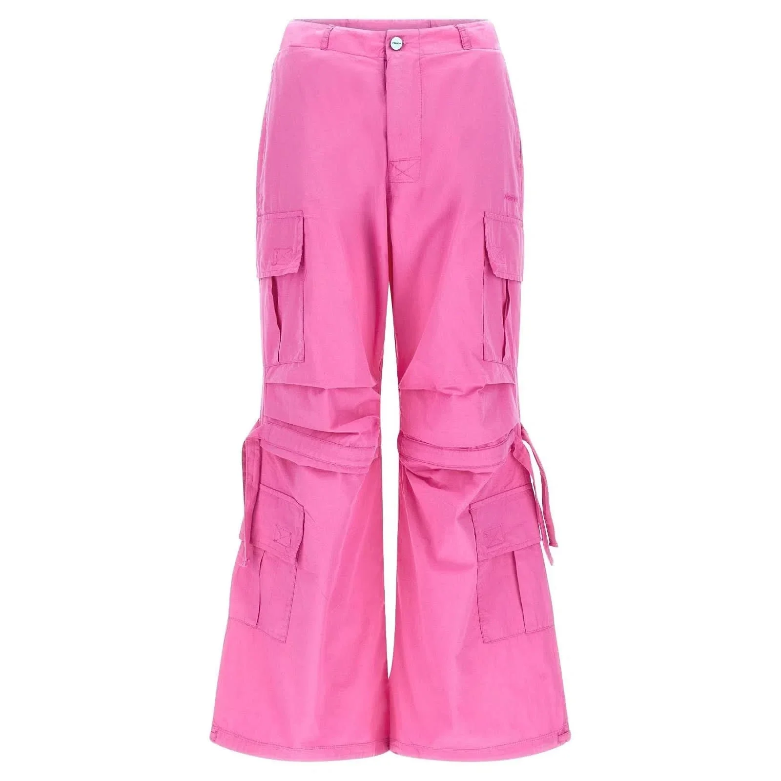 Cargo Trousers - High Waisted - Full Length - Pink - Image 5