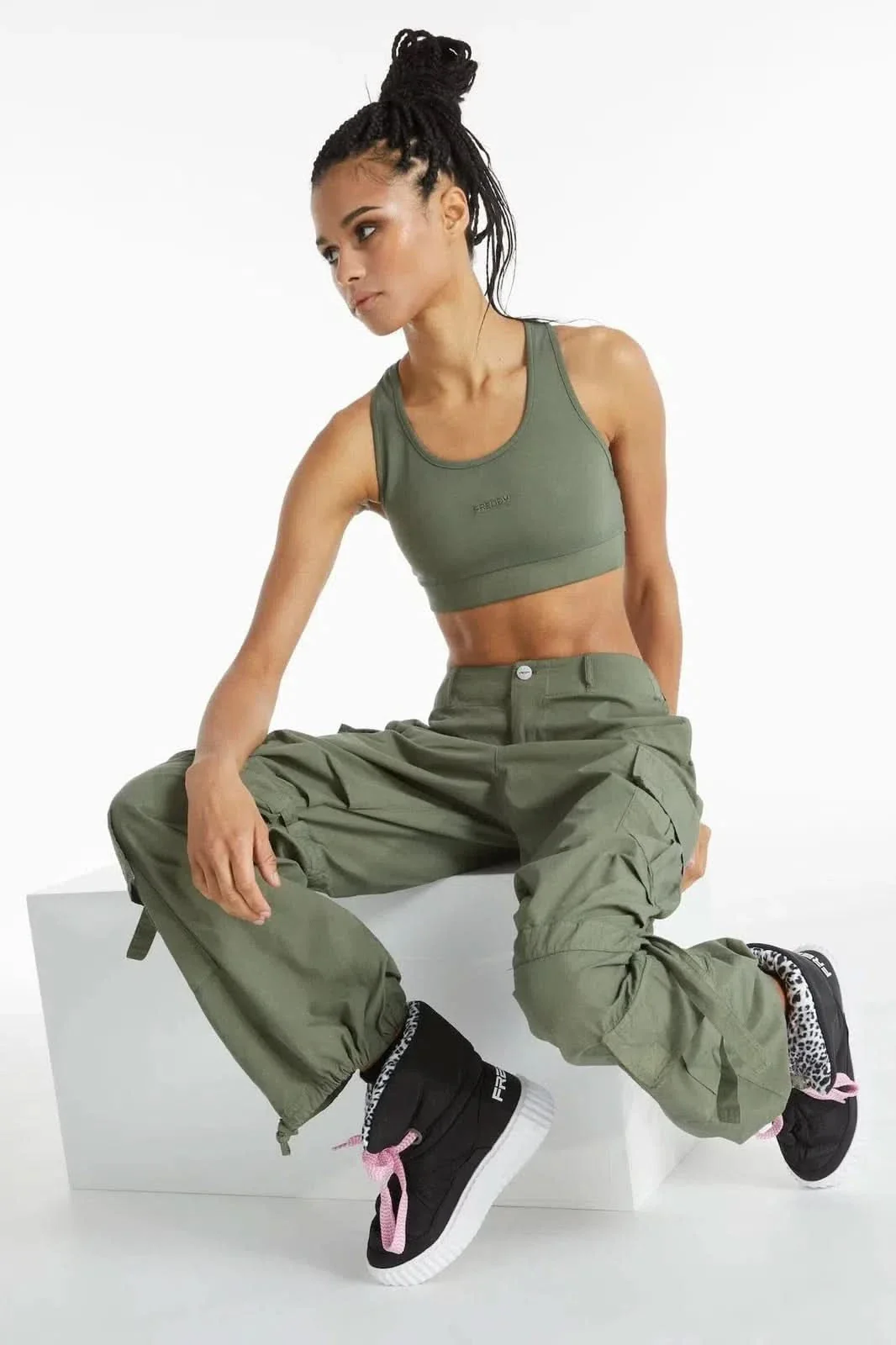 Crop Top - Military Green - Image 3
