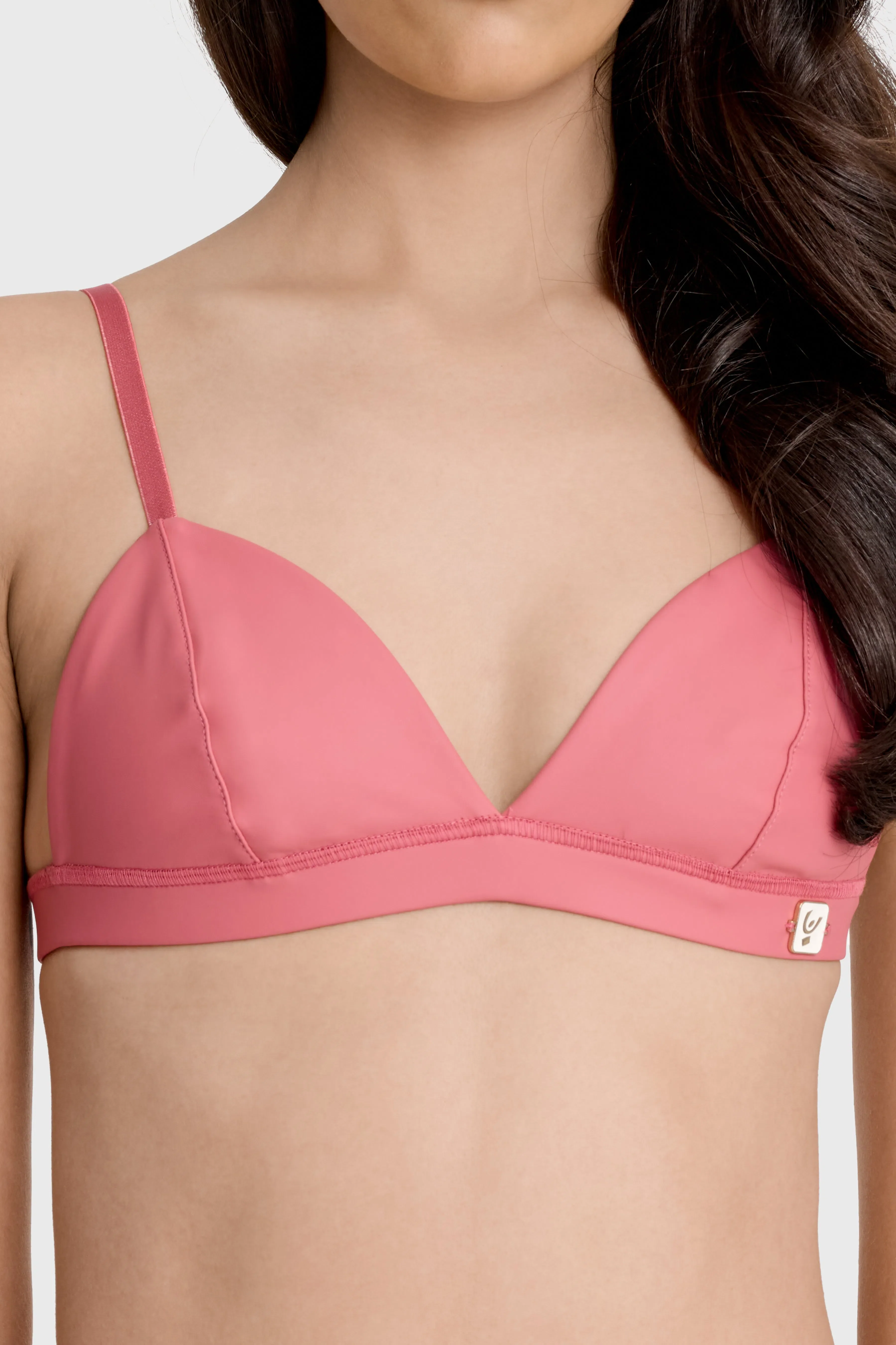 Faux Leather Bralette - Rosey Pink - Image 2