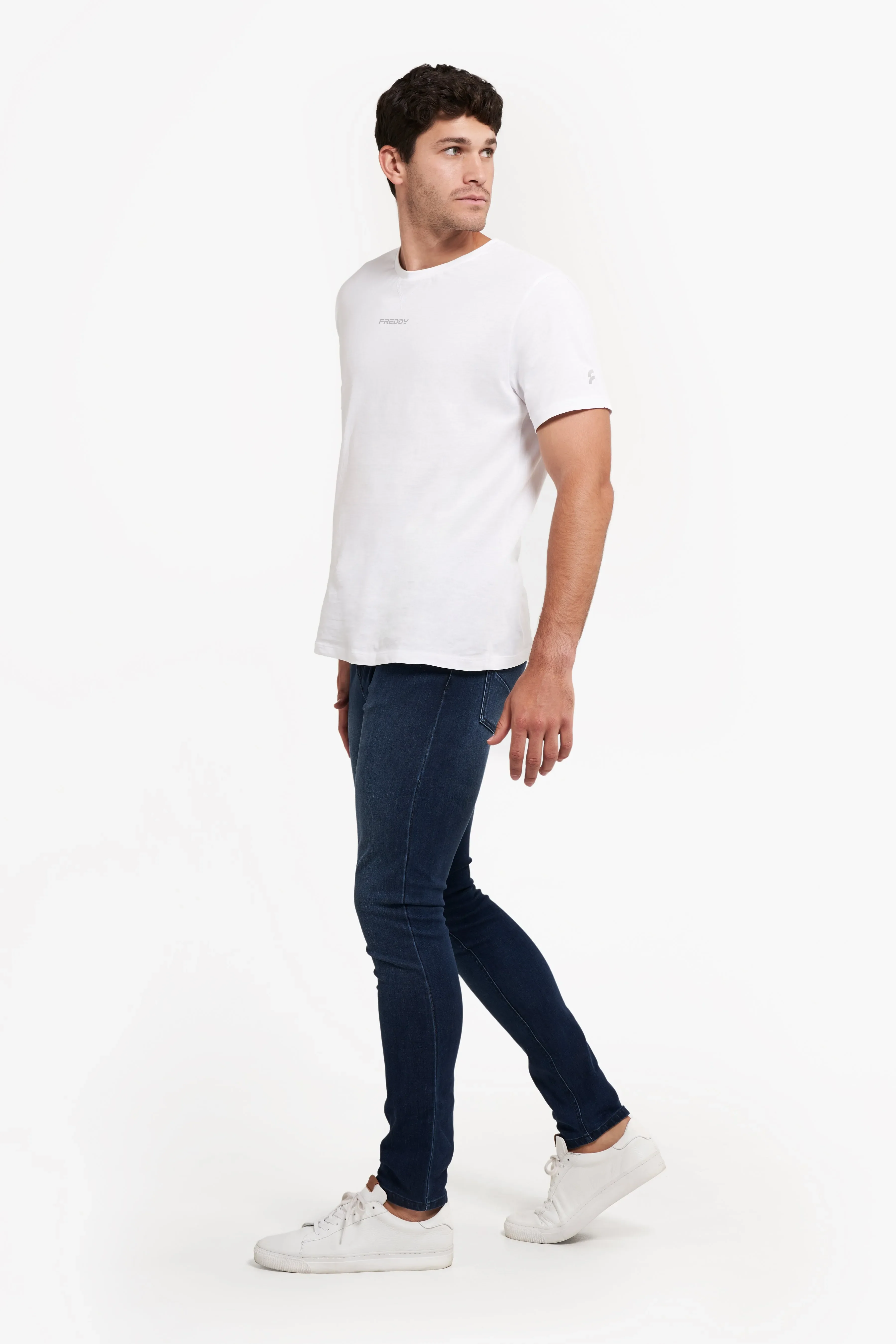 Freddy Men’s Jeans - Indigo Blue with Blue Stitching - Image 4