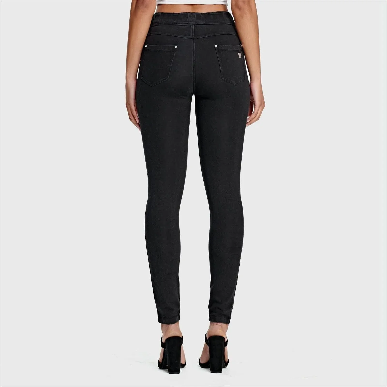 N.O.W® Denim - High Waisted - Full Length - Black + Black Stitching - Image 8