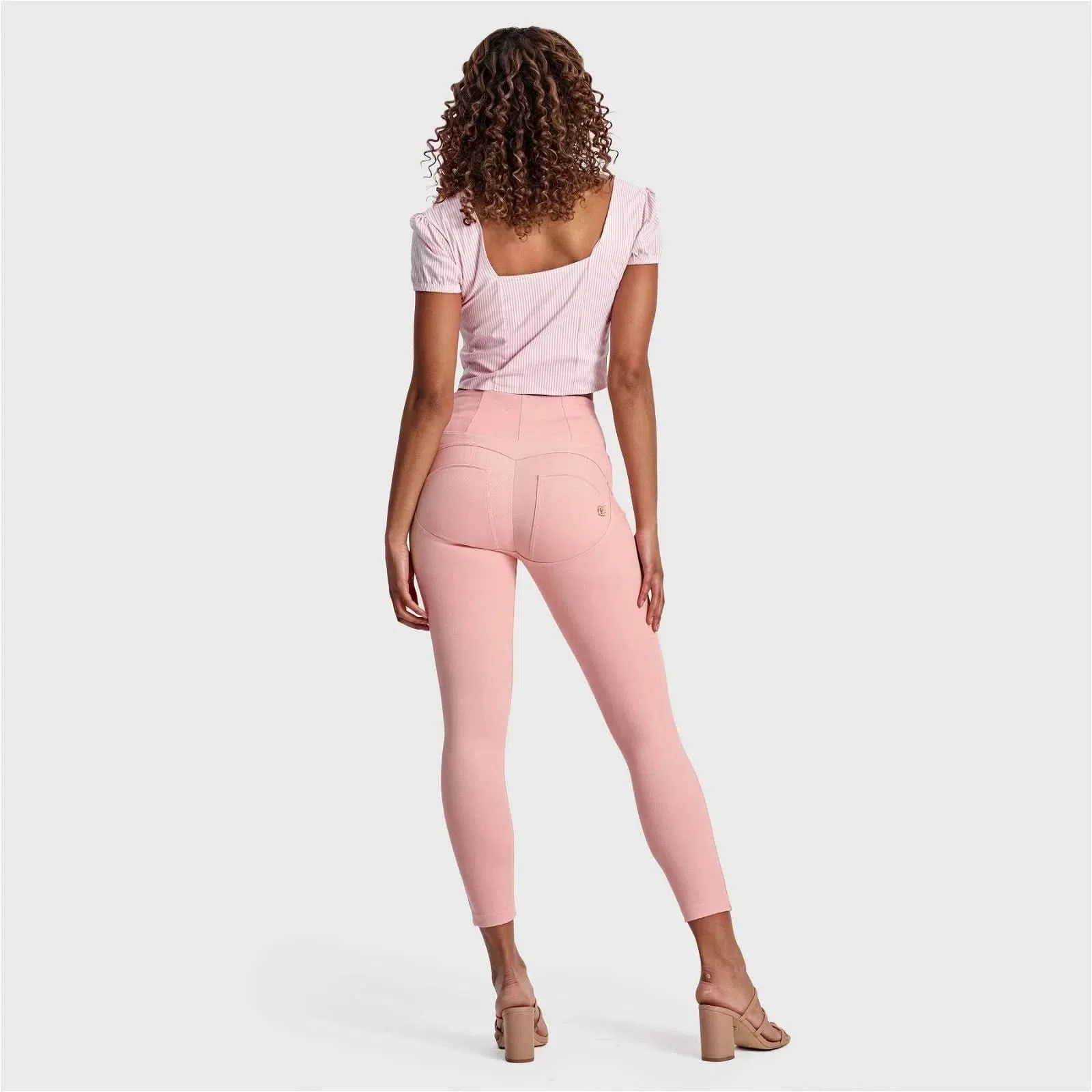 Pinstripe Crop - White + Pink - Image 5