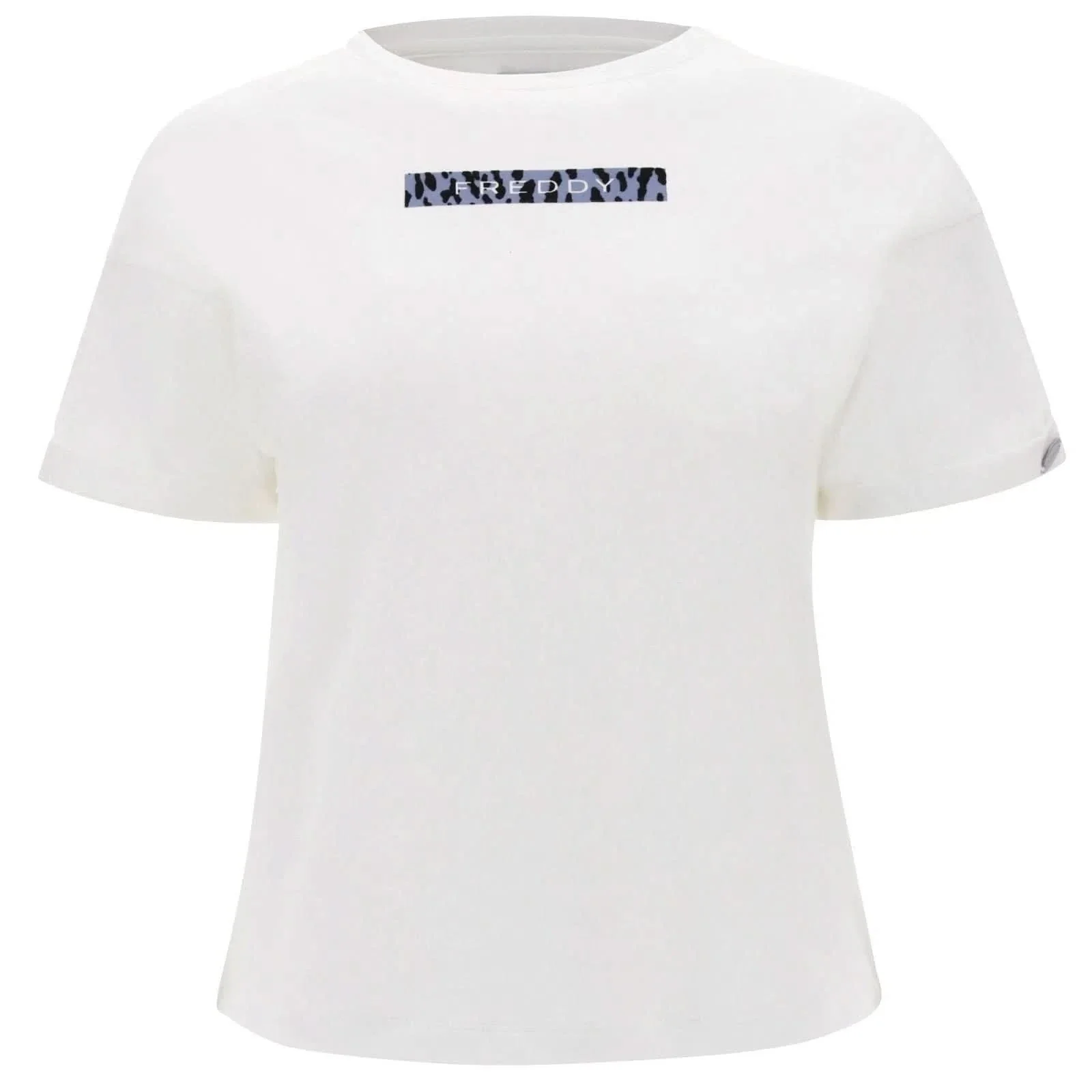 T Shirt - White + Animal Print Panel
