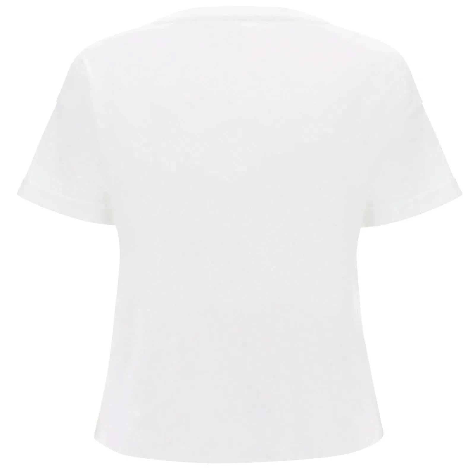 T Shirt - White + Animal Print Panel - Image 2