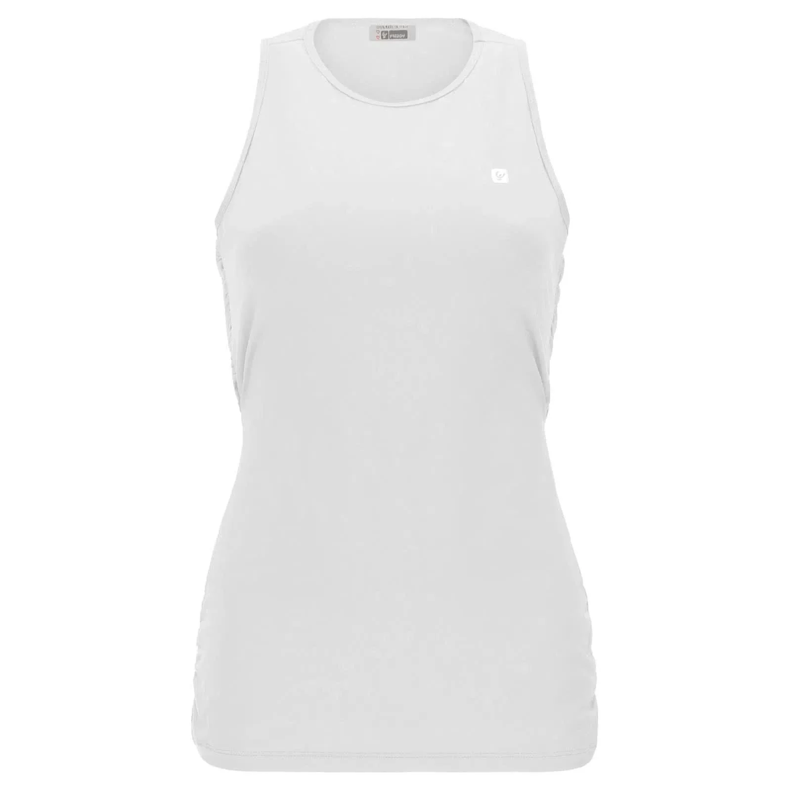 Yoga tank top with a criss cross back - White - Image 3