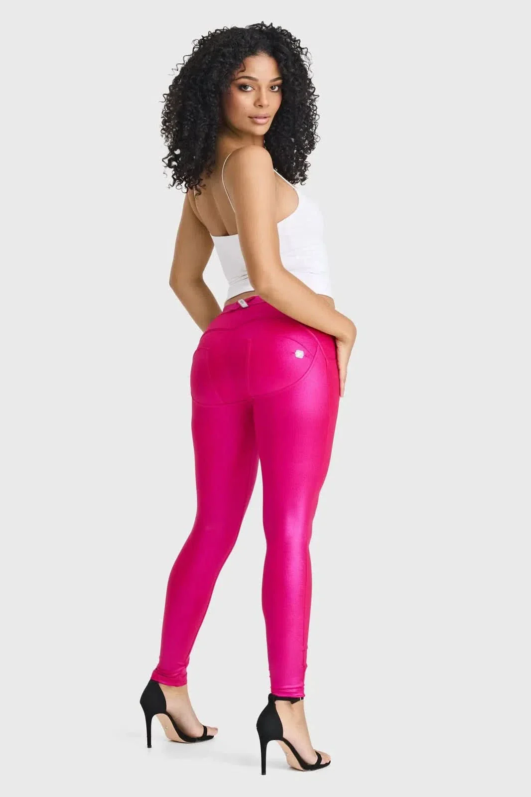 WRUP Luxe Shimmer - Mid Rise - Full Length - Hot Pink - Image 8