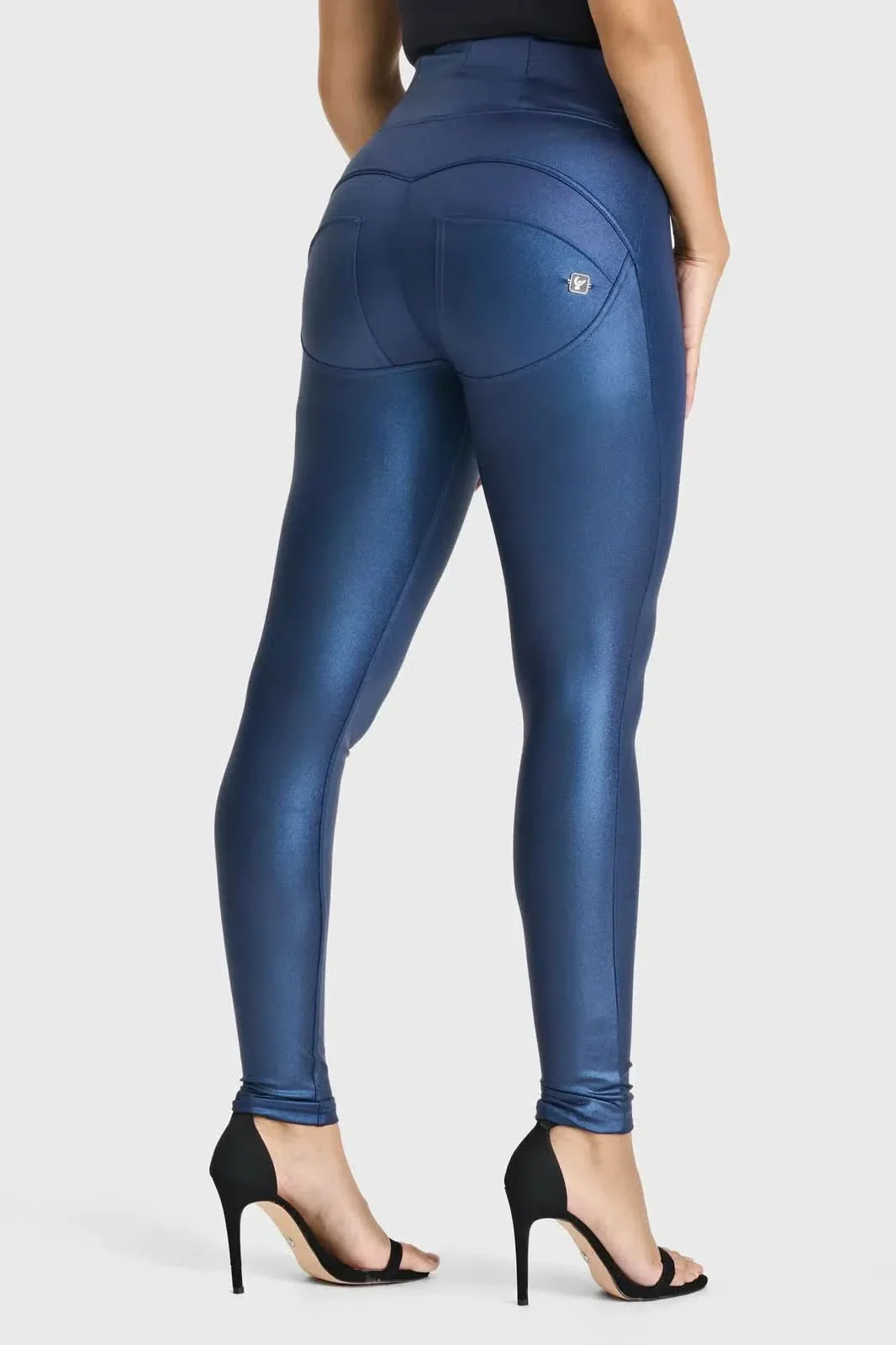 WRUP Luxe Shimmer - Super High Waisted - Full Length - Navy Blue - Image 3