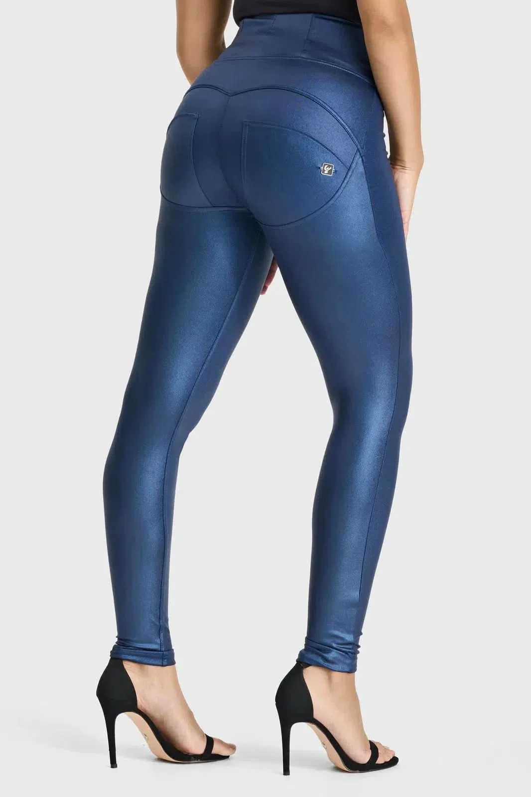 WRUP Luxe Shimmer - Super High Waisted - Full Length - Navy Blue - Image 5