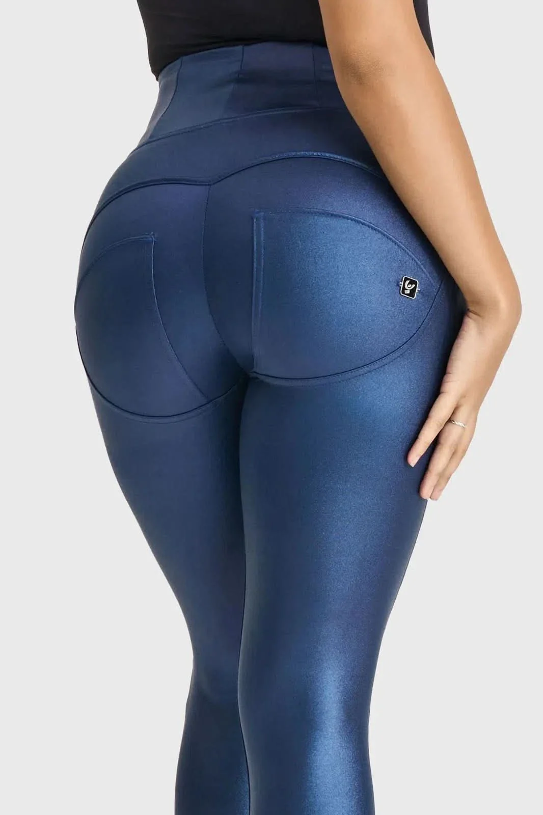 WRUP Luxe Shimmer - Super High Waisted - Full Length - Navy Blue - Image 6