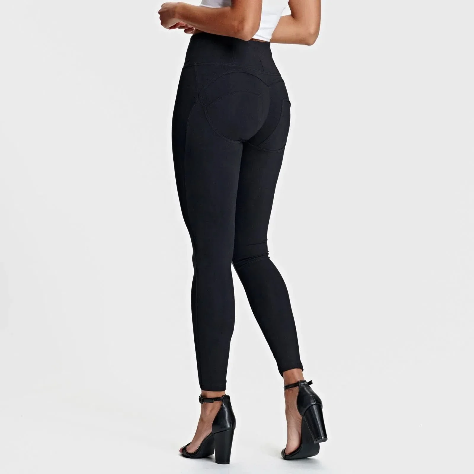 WRUP Fashion - High Waisted - 7/8 Length - Black - Image 5