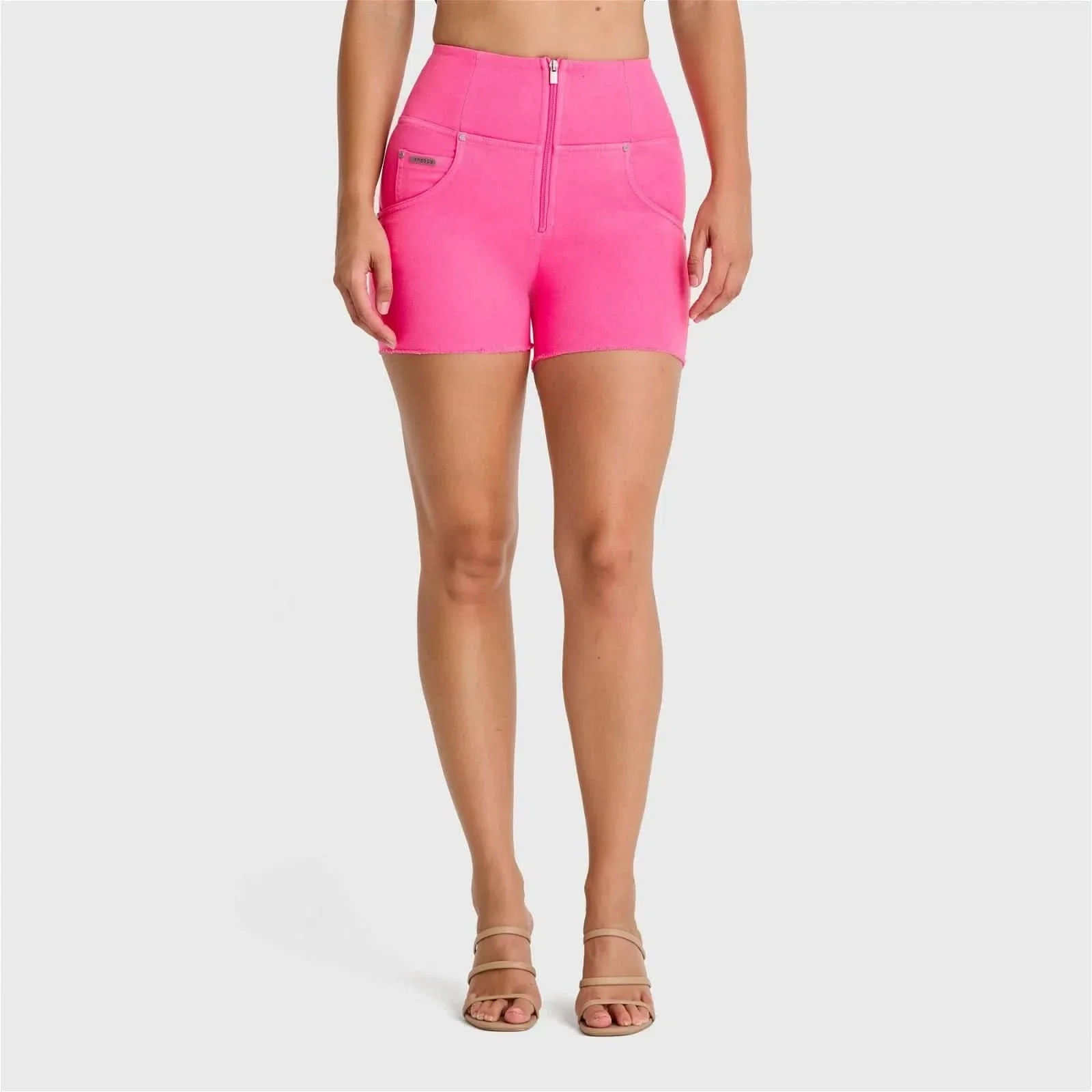 WRUP SNUG Jeans - High Waisted - Shorts - Candy Pink - Image 5