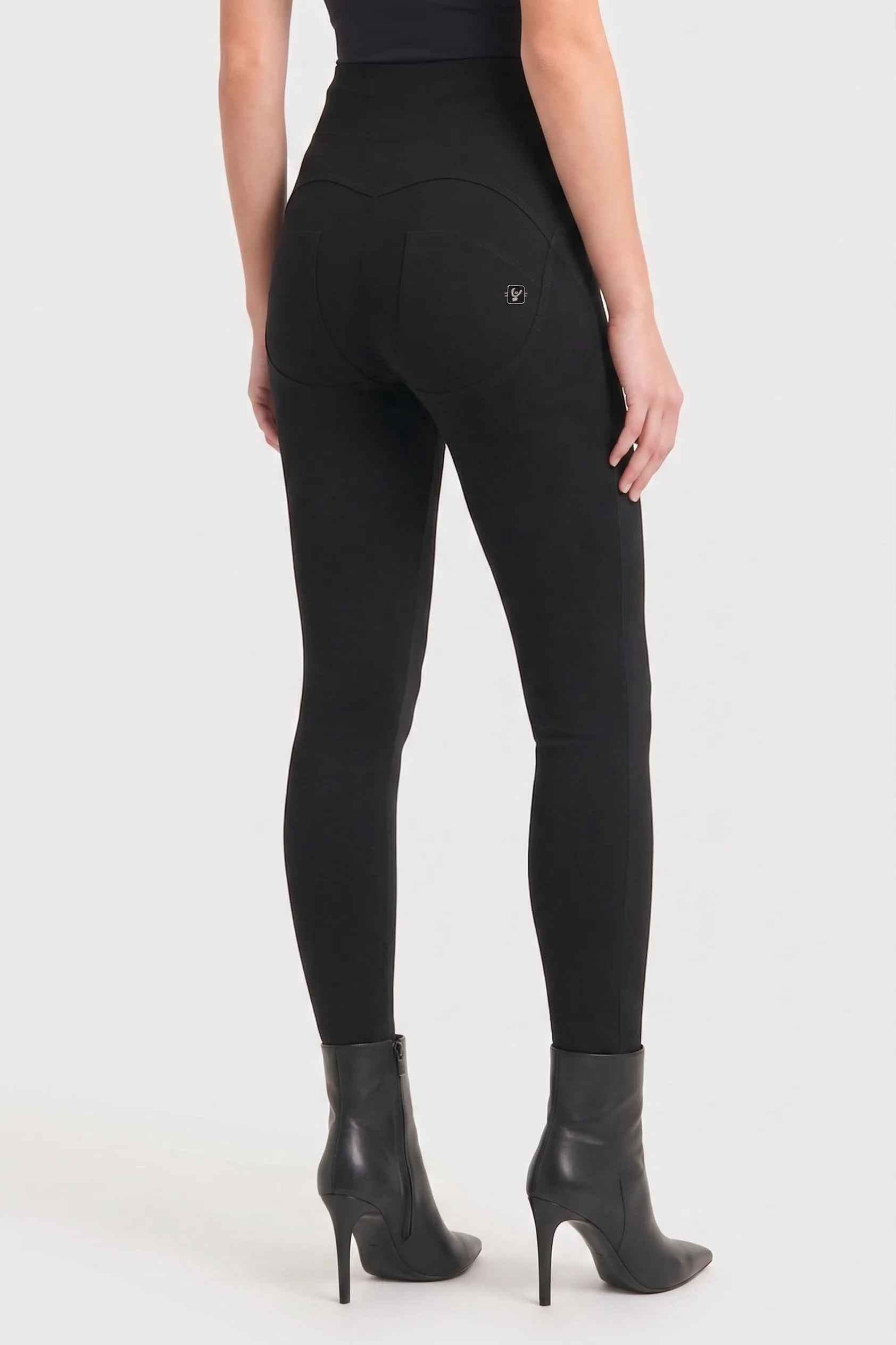 WRUP Military Button Detail Fashion - High Waisted - 7/8 Length - Black - Image 5