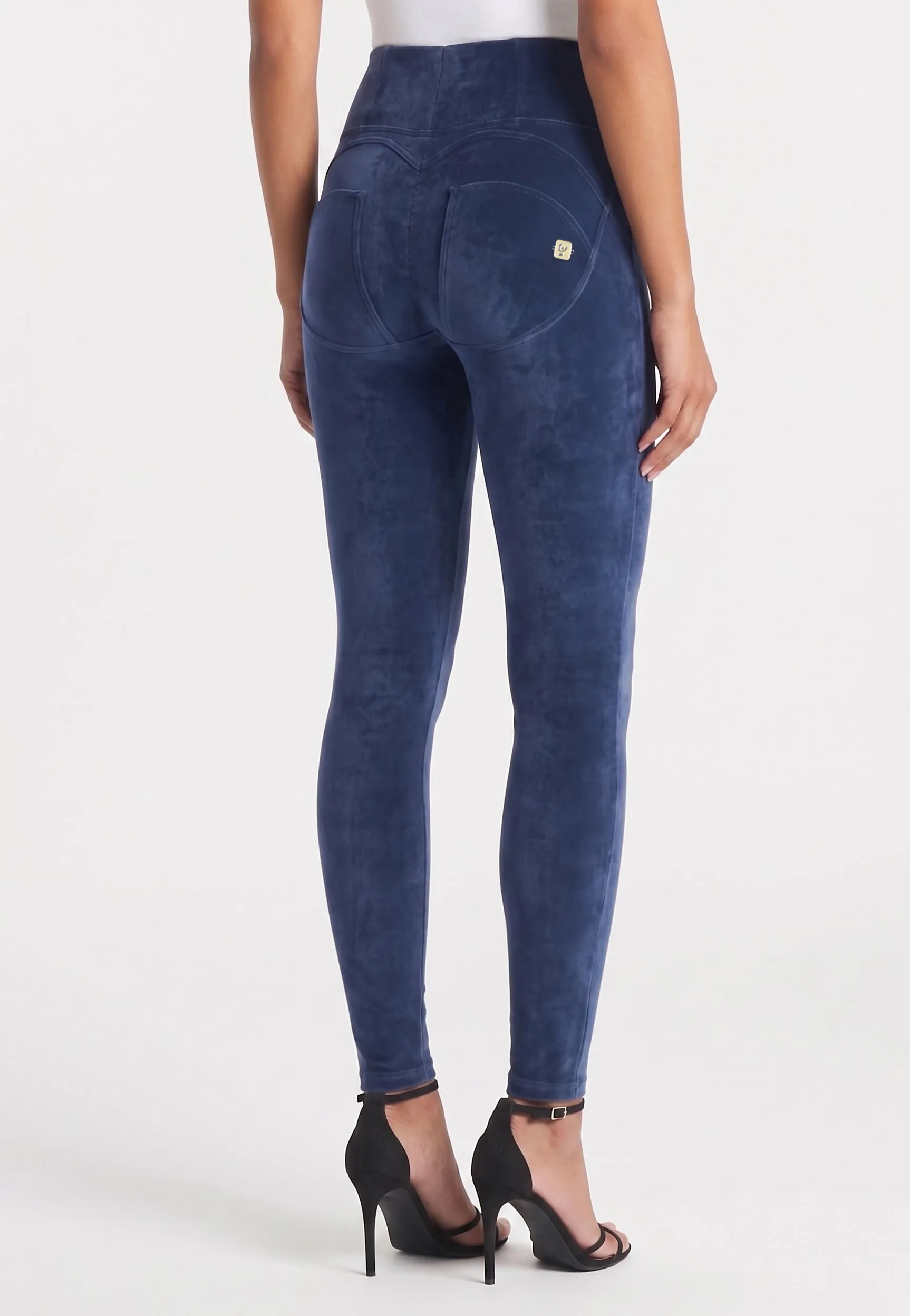 WRUP Velvet - High Waisted - Full Length - Deep Blue - Image 5