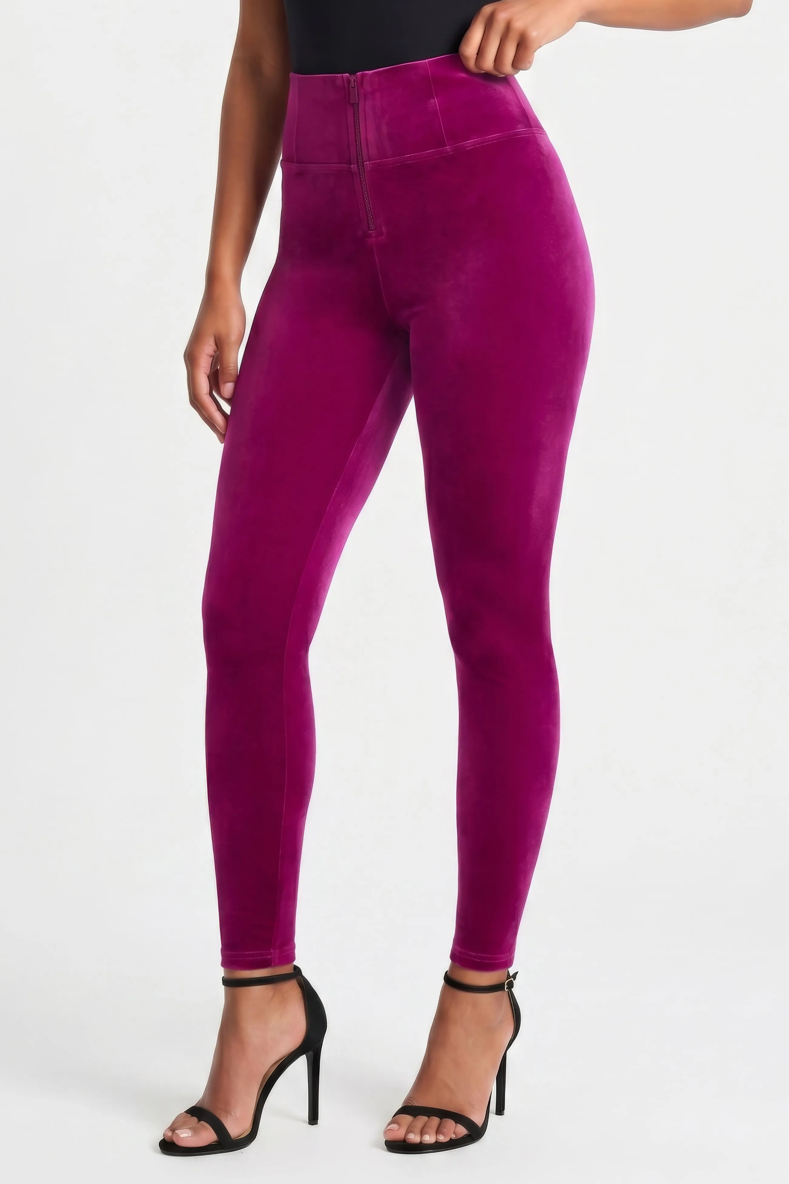 WRUP Velvet - High Waisted - Full Length - Magenta - Image 2